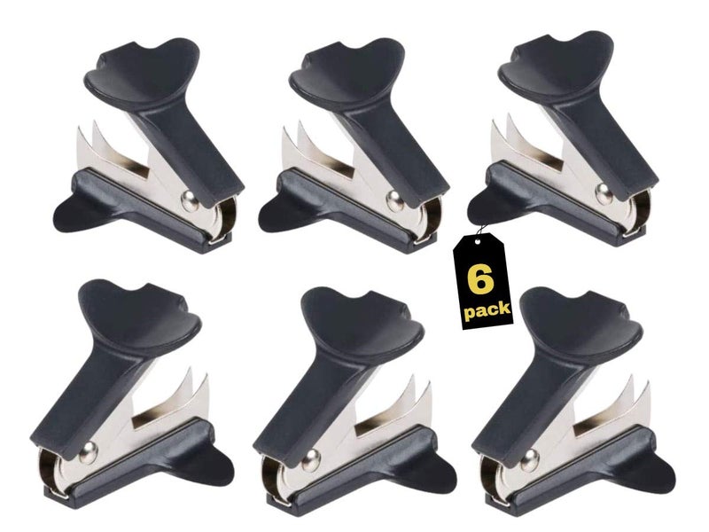 1InTheOffice Staple Remover, Claw Staple Remover, Staple Remover Tool, Black, 6 Pack - Image 1